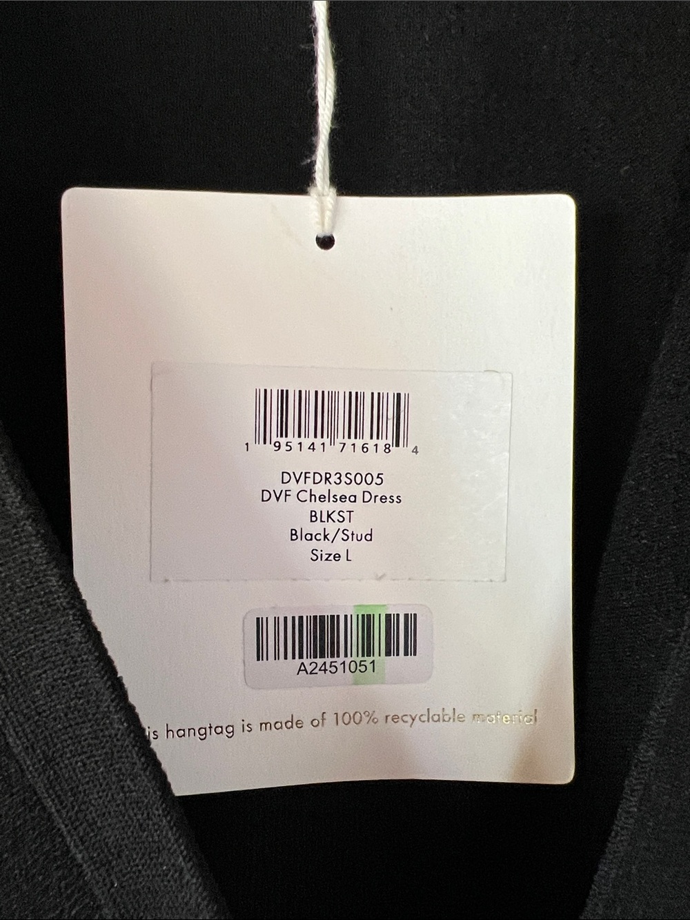 Diane Von Furstenberg Chelsea Wrap Dress with White Geometric Trim Large NWT - Picture 2 of 9